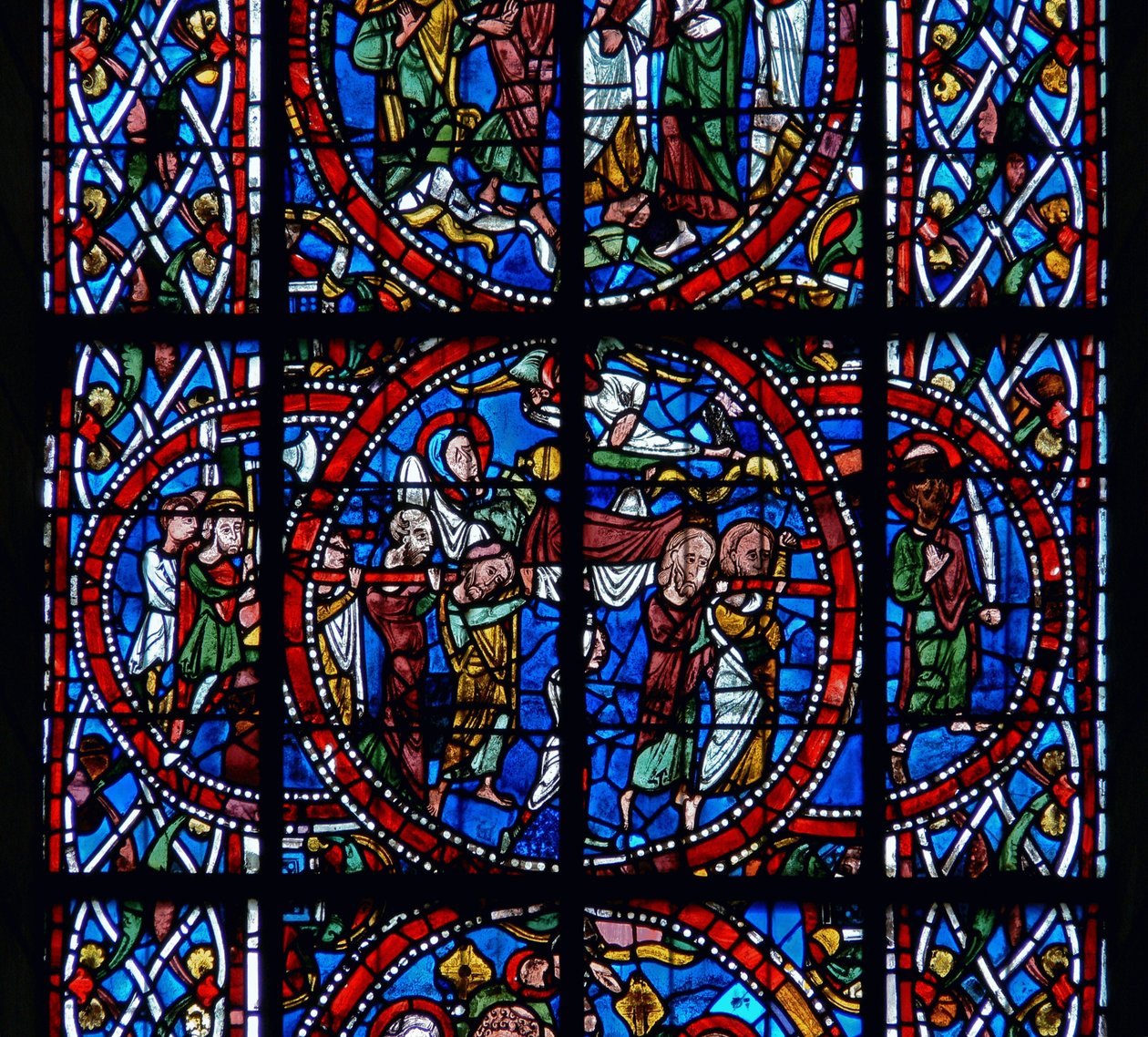 Detail from a Window Depicting the Funeral, from the Death and Assumption of the Virgin Mary by French School