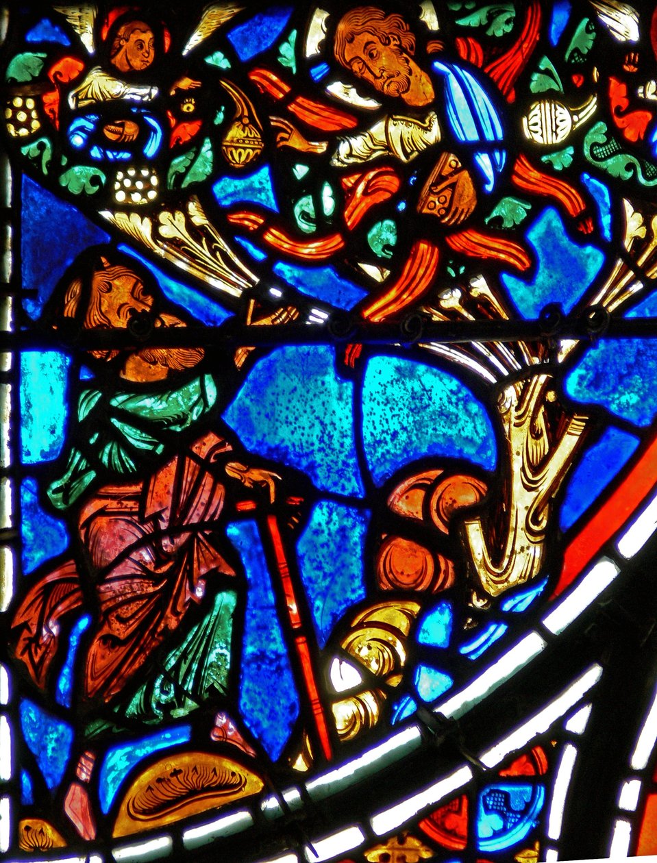 Detail (God appears to Moses in a burning bush) by French School
