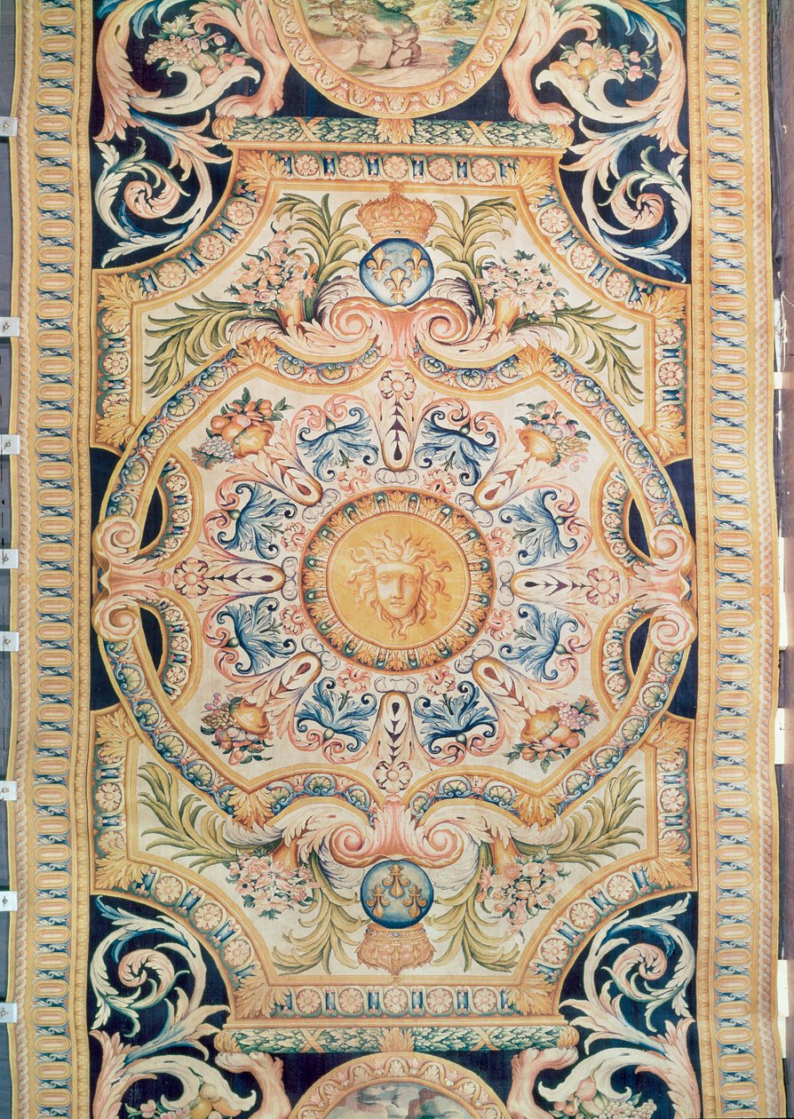 Detail of a Savonnerie Carpet Made for the Grande Galerie of the Louvre by French School