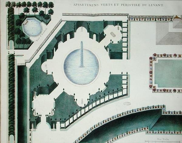 Detail of the Gardens at Marly by French School