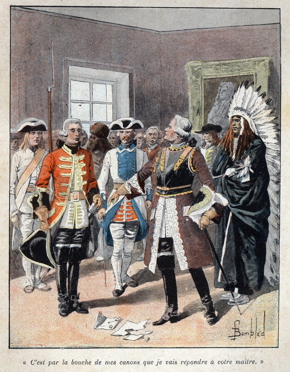 Discover Canada: Louis de Buade, Count of Frontenac (1622-1698) Receiving the Emissary of the English Governor of the Colony of Massachusetts (1651-1695) William Phips and Answered Him 