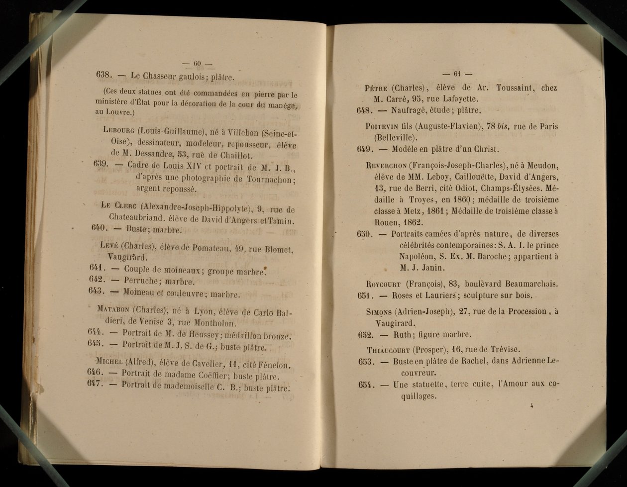 Double Page from the Salon des Refuses, 1863 by French School