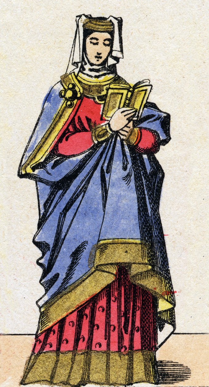 Dynasty of the Capetians: Portrait of Blanche de Castille by French School