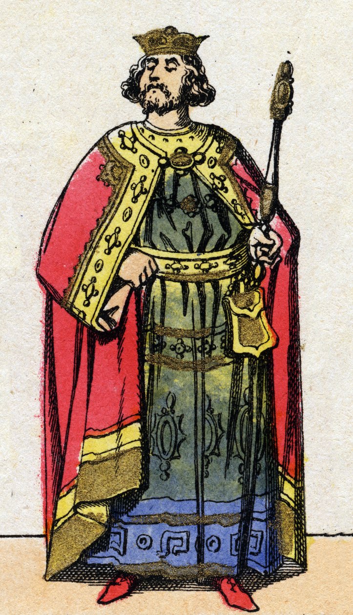 Dynasty of the Capetians: Portrait of Louis VI the Gros (1081-1137), King of the Franks by French School