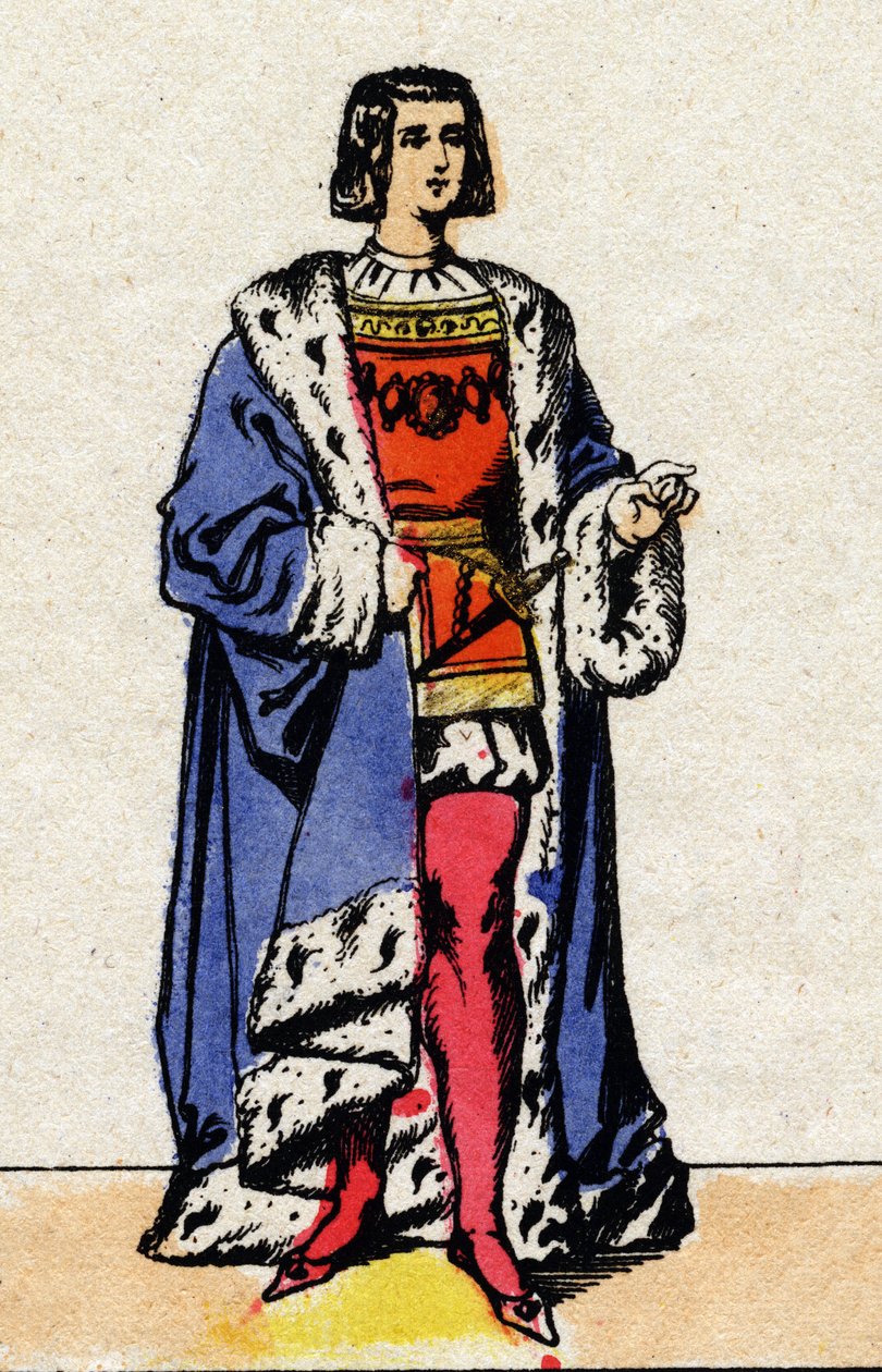 Dynasty of the Valois: Portrait of Louis XII (1462-1515) king of France, from 1498 to 1515. Epinal imaging from the end of the 19th century. Private collection. by French School