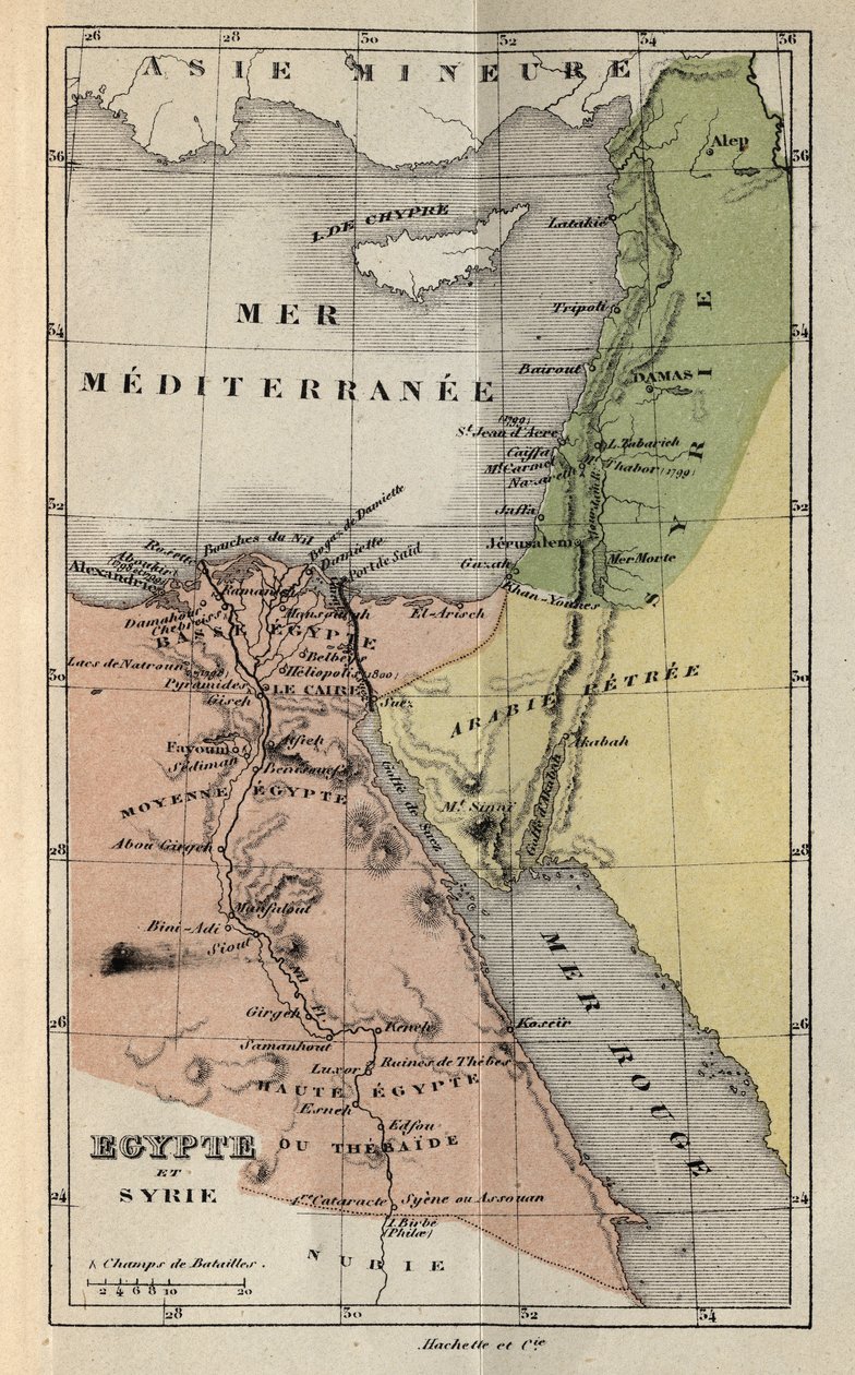 Egypt and Syria in the 19th century - engraving in 