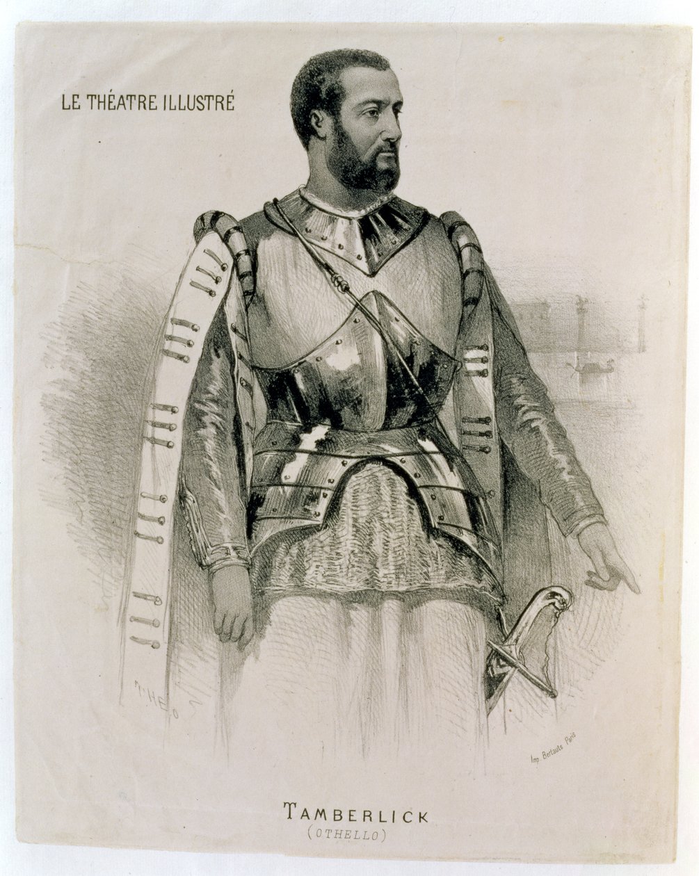 Enrico Tamberlick as Othello, from The Illustrated Theatre by French School