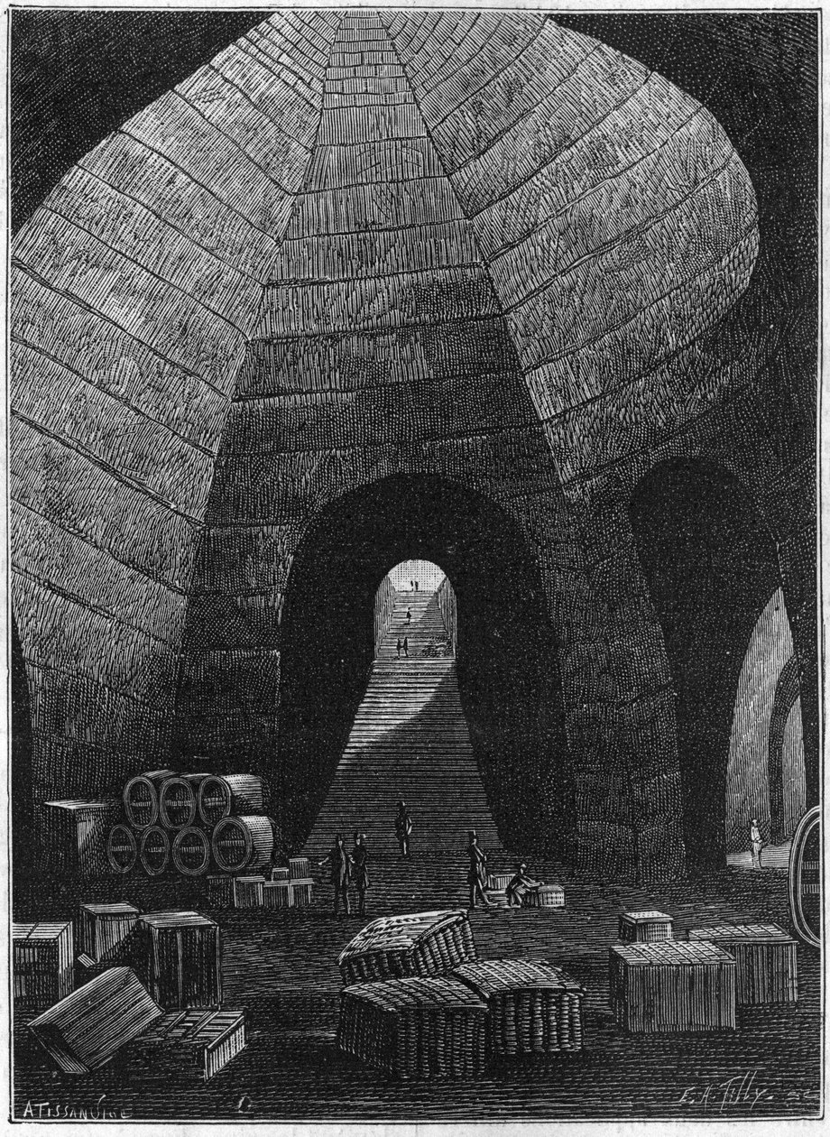 Entering the Cellars of the Champagne House Theophile Roederer Founded in Reims in 1864 by French School