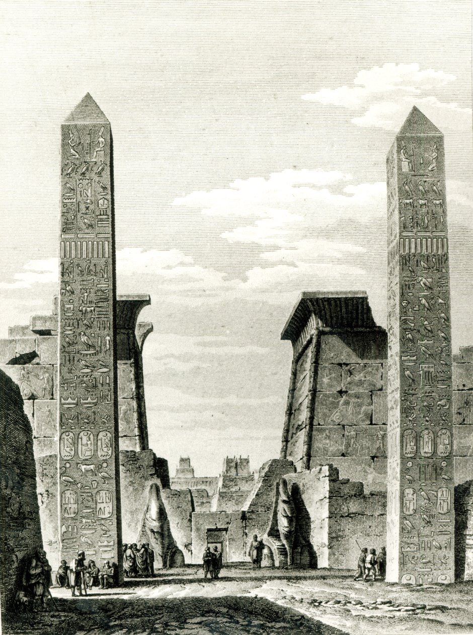 Entrance to Luxor Temple, from Voyage dans la Basse et dans la Haute-Egypte by Dominique Vivant Denon (1747-1825) 1802 by French School