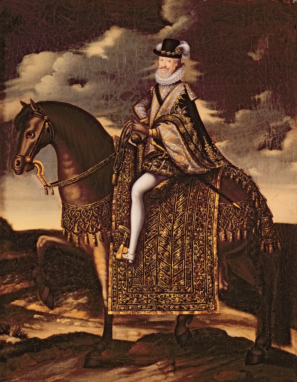 Equestrian Portrait of Henri IV (1553-1610) by French School