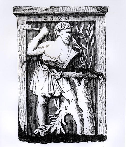 Esus, the Great God of Nature, illustration from Science and Literature in the Middle Ages and Renaissance, written and engraved by Paul Lacroix, 1878 by French School