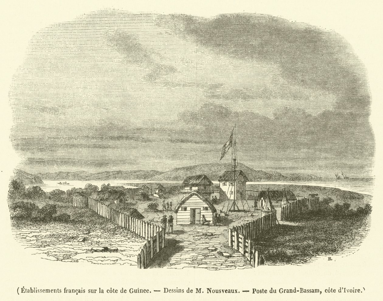 French Establishments on the Coast of Guinea (engraving) by French School