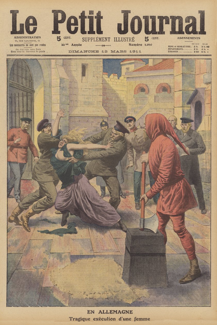 Execution of a Woman in Insterburg Prison, Germany by French School
