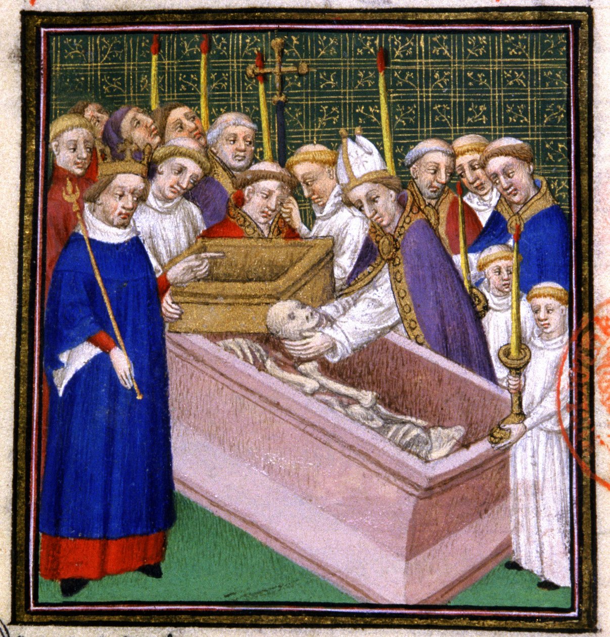 Exhumation and canonization of St. Louis by French School