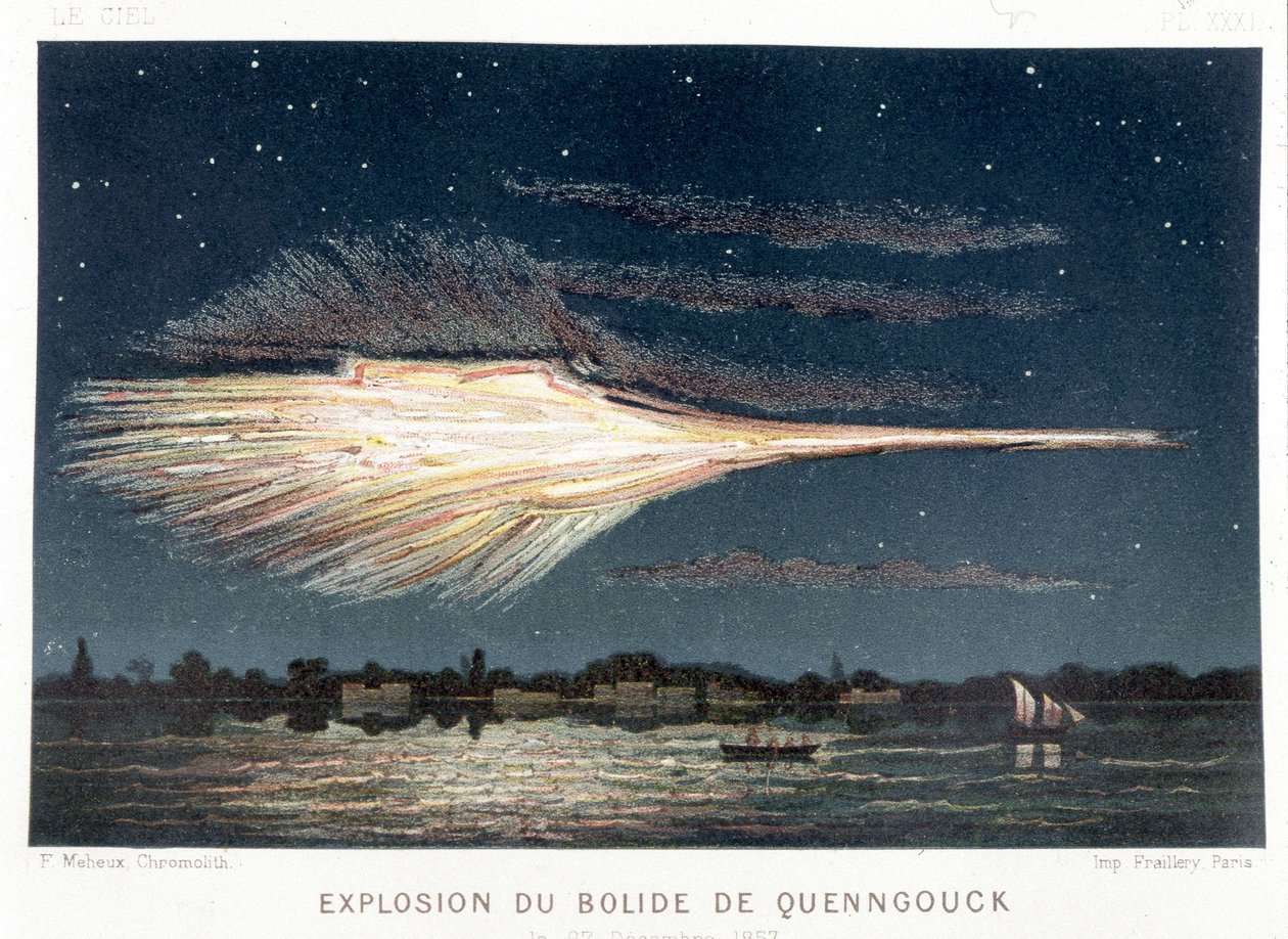 Explosion of the Quenngouck meteorite on December 27, 1857 - in 