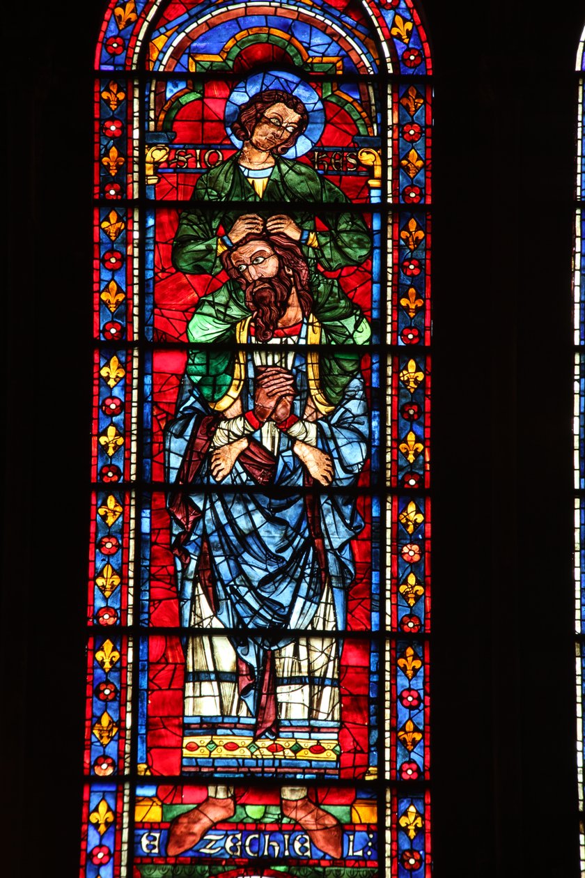 Ezekiel with St John on His Shoulders by French School