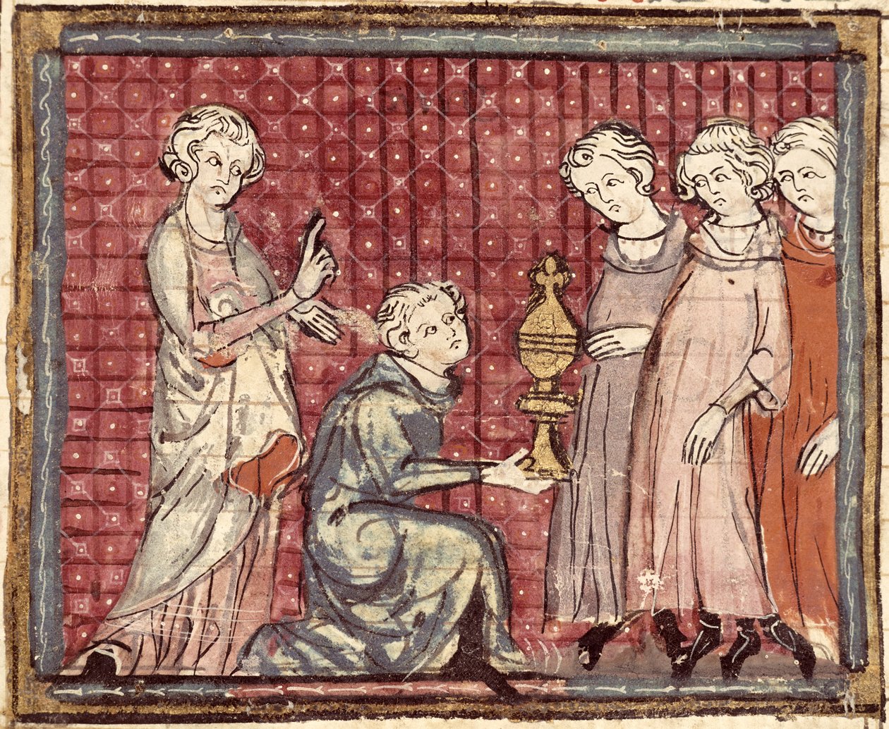 The Division of the Kingdom on the Death of Clotaire I (497-561), from the Grandes Chroniques de France 1375-79 by French School