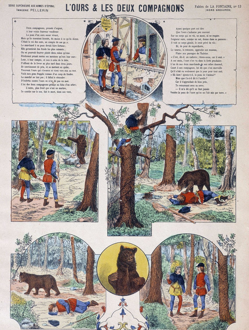 Fable de La Fontaine: The Bear and the Two Companions - Image d