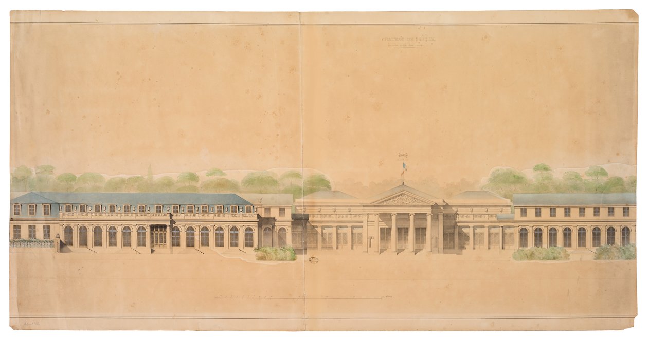 Facade of Chateau de Neuilly by French School