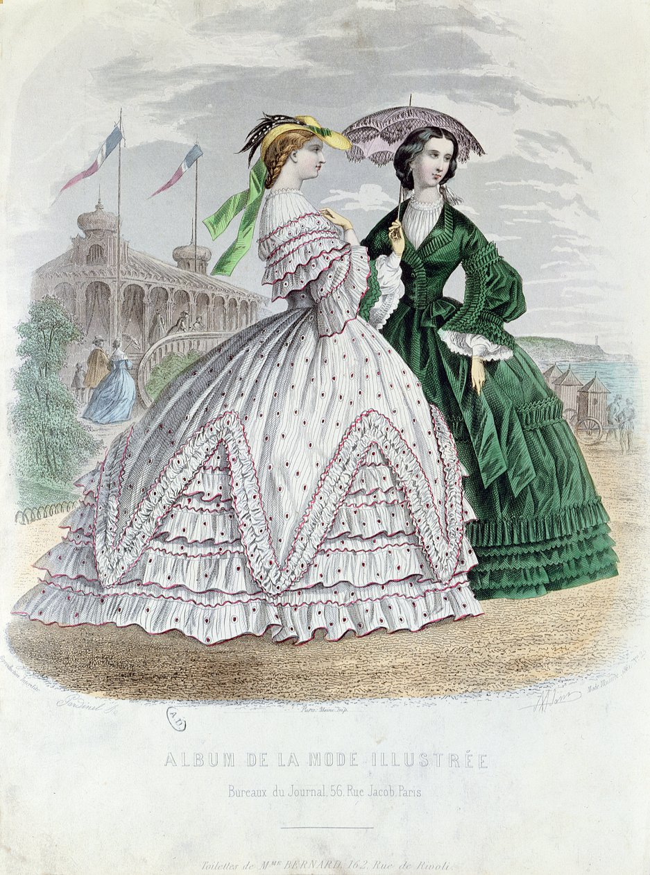 Fashionable Parisian Ladies at the Seaside, 1861 by French School
