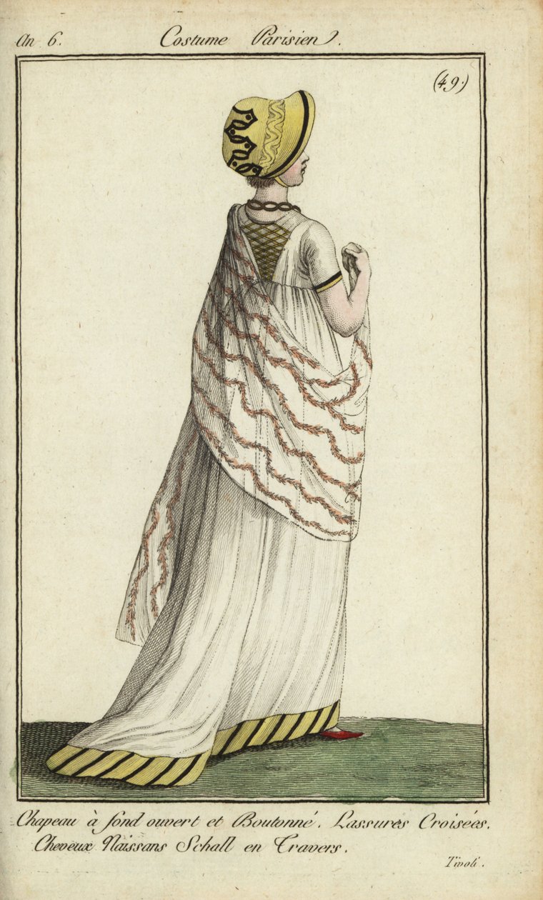 Fashionable woman at Tivoli Gardens by French School