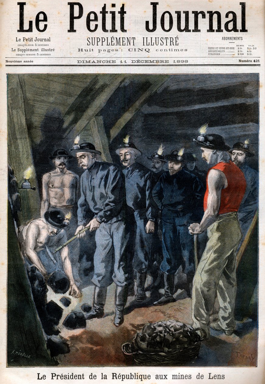 Felix Faure, President of the Republic, in the Mines at Lens by French School