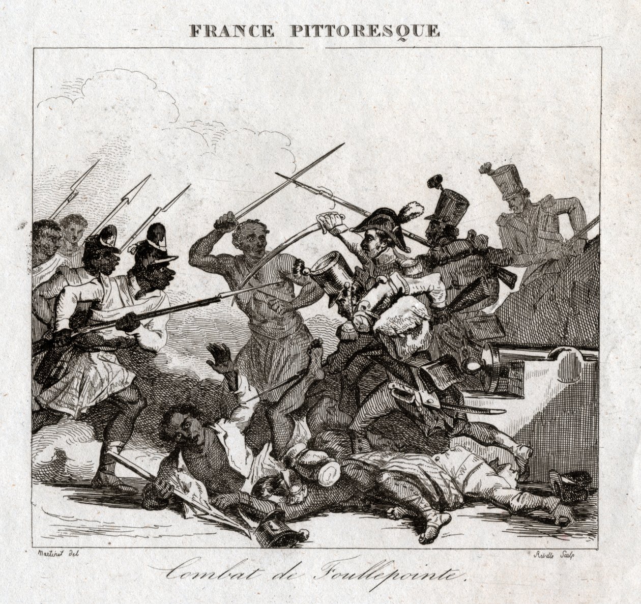 Fight in Madagascar by French School