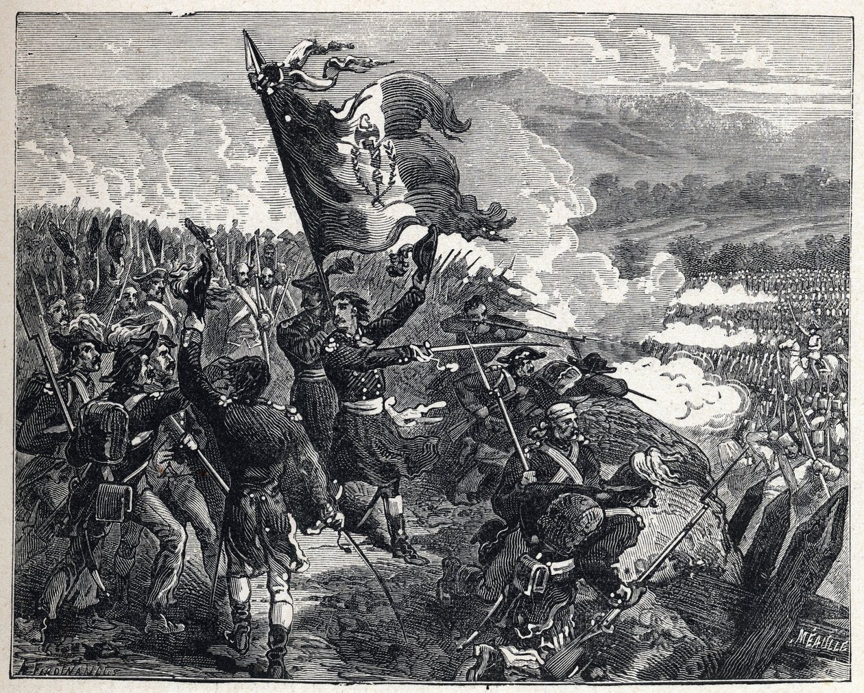 First coalition: Colonel Antoine Guillaume Rampon (1759-1842) at the Battle of Montenotte on April 12 by French School