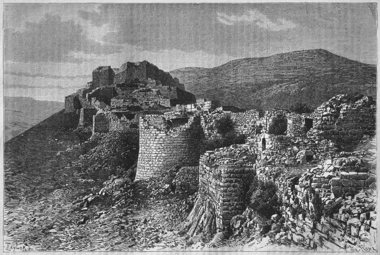 Fortress of Baniyas, from La Syrie daujourdhui. Voyages dans la Phenicie, le Liban et la Judee. 1875-1880 by Louis Charles Emile Lortet, 1884 by French School