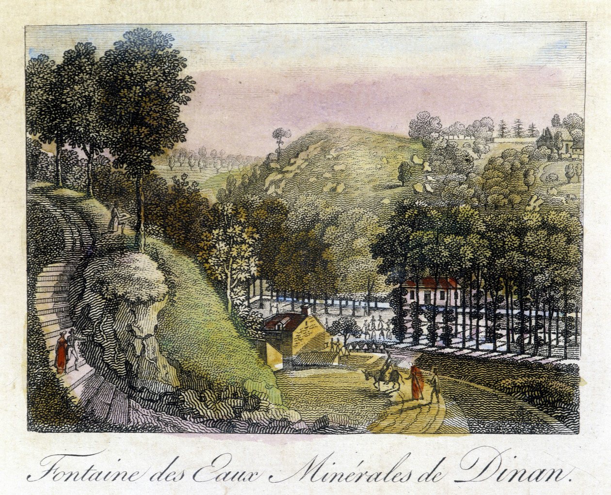 Fountain of the mineral waters of Dinan by French School