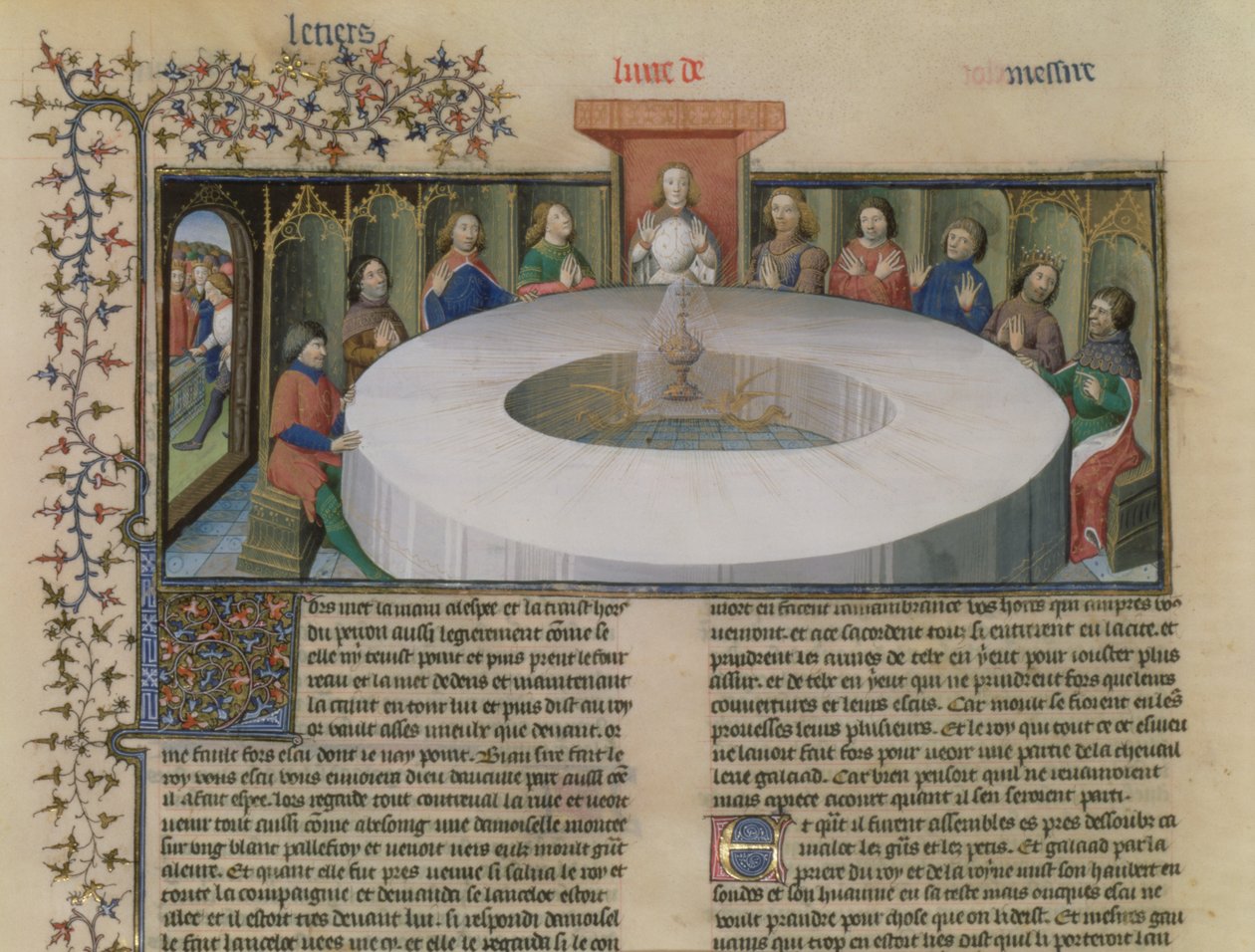 The Knights of the Round Table from The Story of Lancelot, from La Quite de Saint Graal by French School