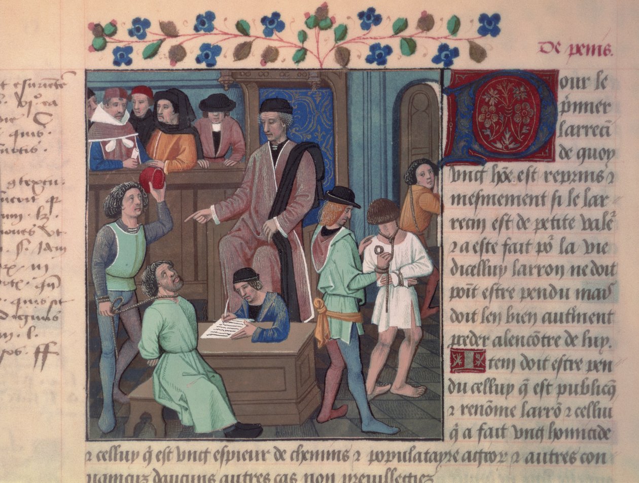 A Judge Interrogating Prisoners by French School