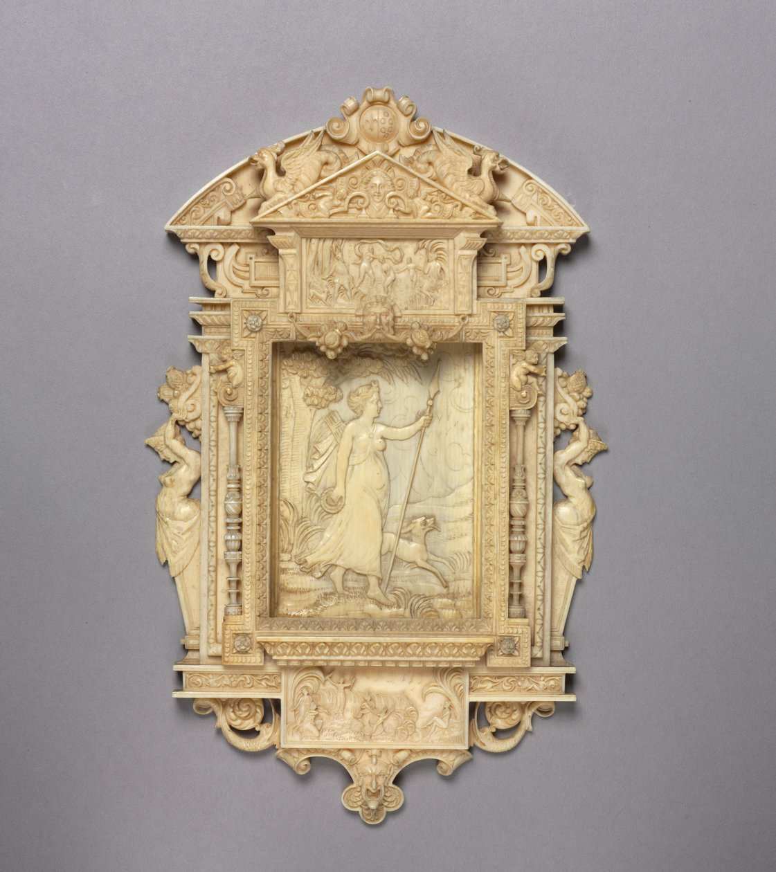 Framed Relief of Diana the Huntress, c.1850 by French School