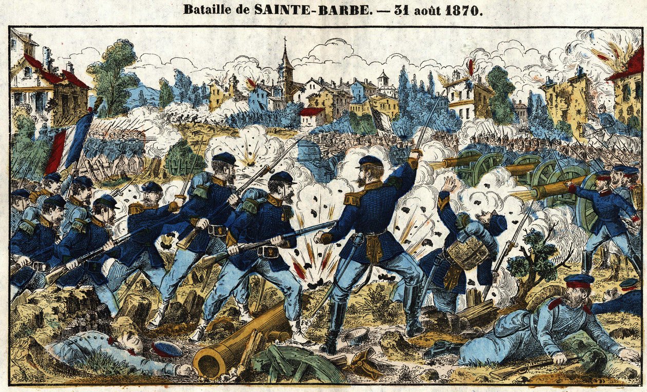 Franco-Prussian War - Battle of Sainte-Barbe (Battle of Noisseville) August 31 by French School