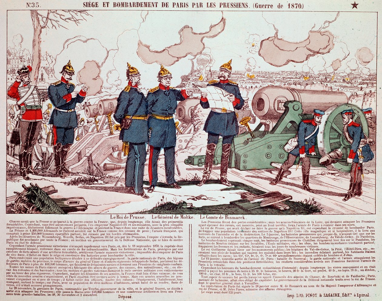 The Siege and the Bombardment of Paris by French School