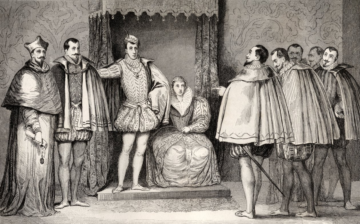 Francois II tells the parliamentary deputies that the Duke of Guise and the Cardinal will govern the State, from 