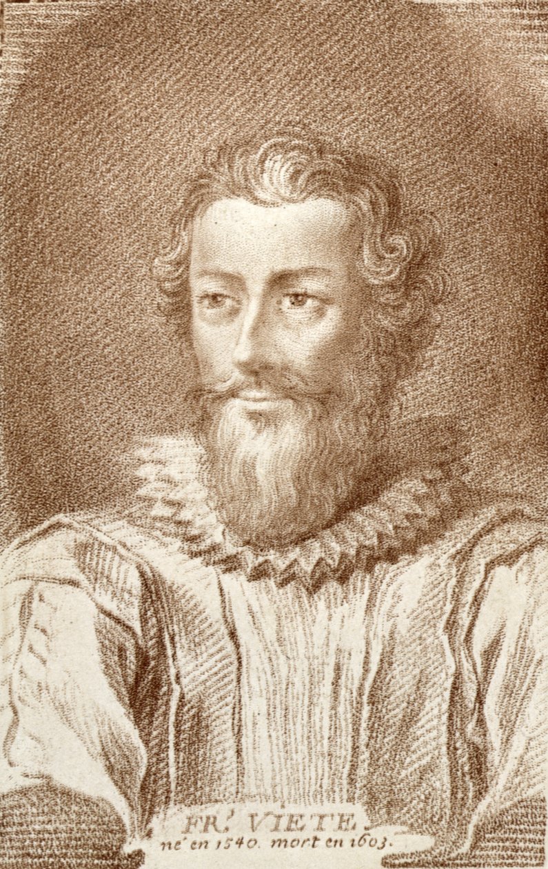 Francois Viete (1540-1603), illustration from Histoire des Mathematiciens by Alexandre Saverien (1720-1805), published in Paris 1766 by French School