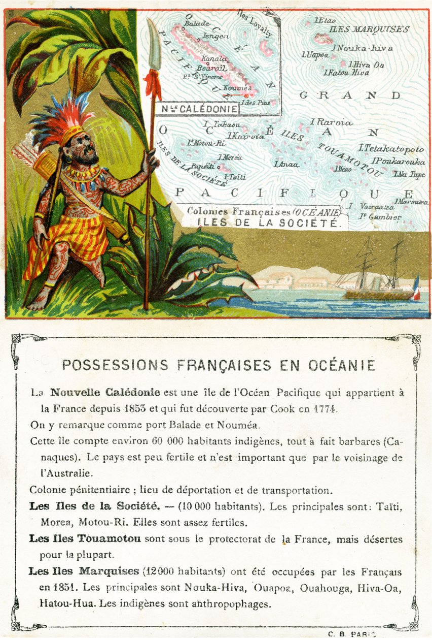 French Possessions in Oceania, c.1890 by French School