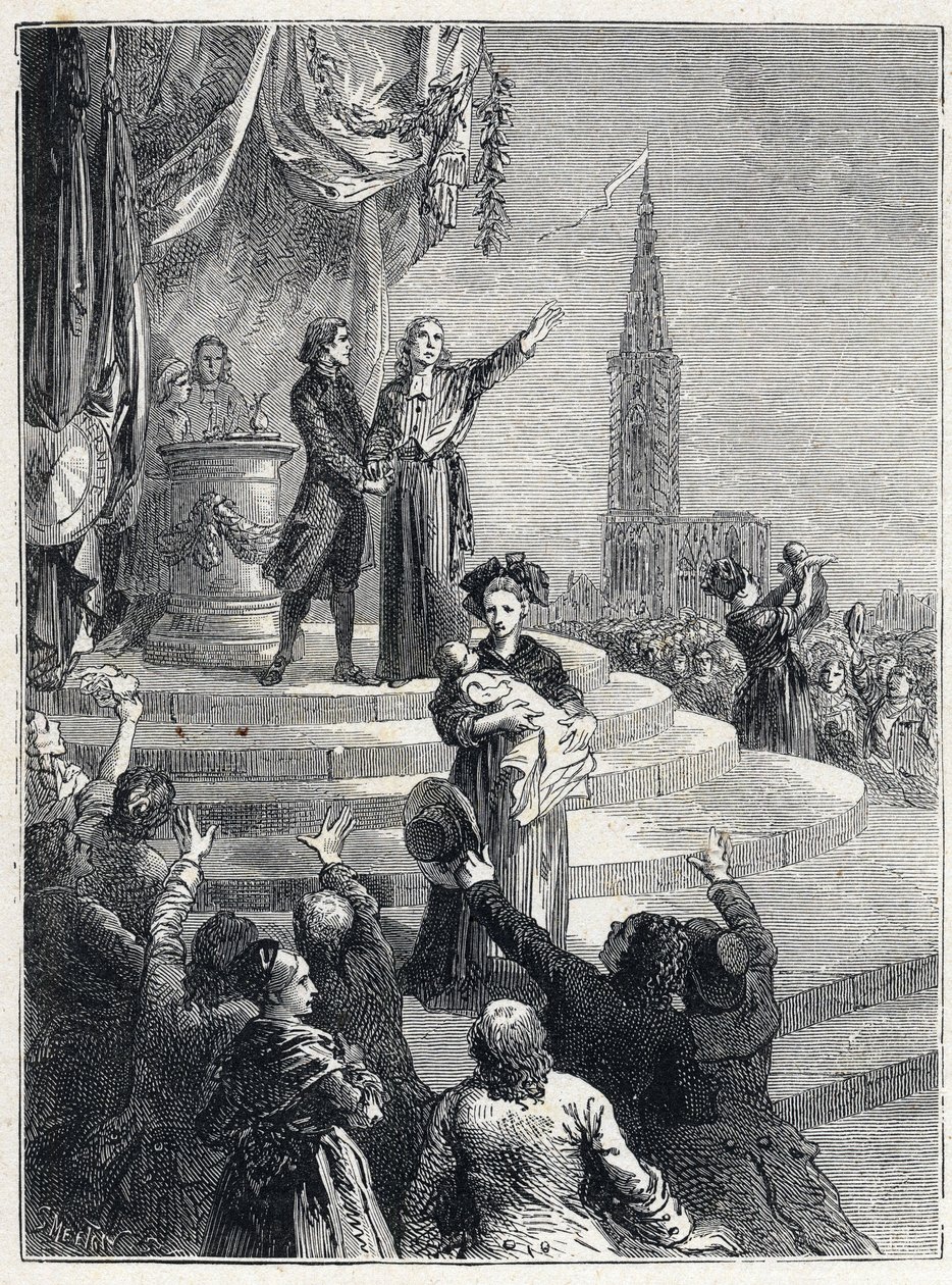 French Revolution - Fete de la Federation in Strasbourg by French School