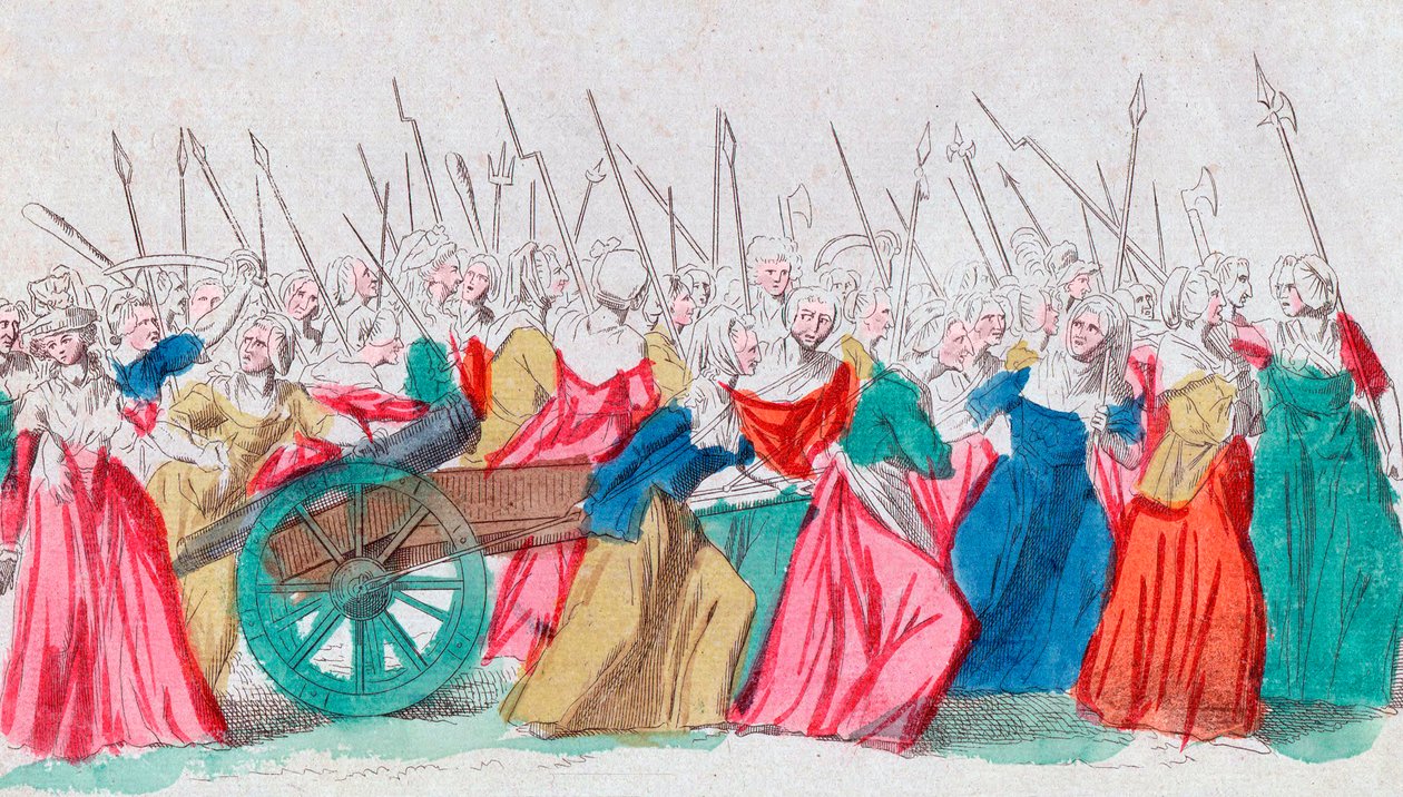 French Revolution: A Versailles, A Versailles - The March of the Women on Versailles, Paris, 5th October 1789 by French School