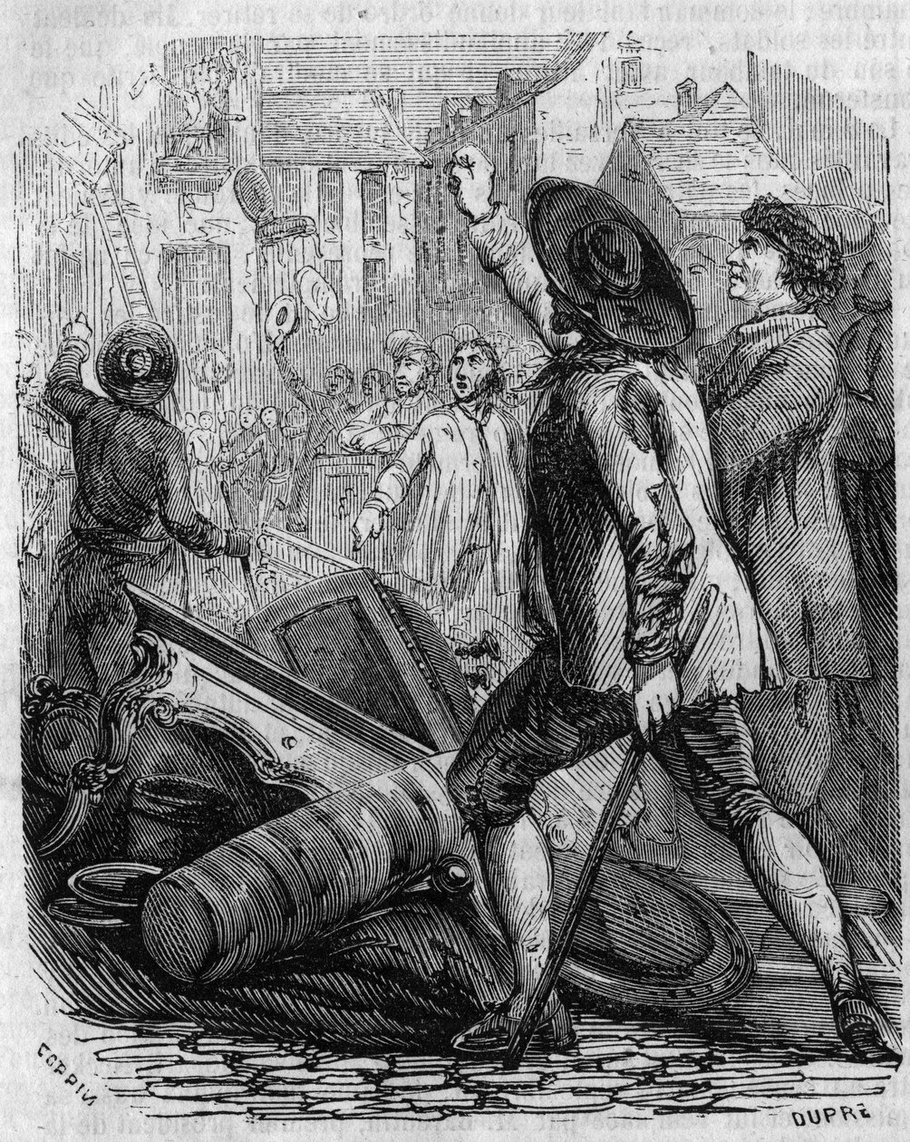 French Revolution: Pillage of the wallpaper factory of Reveillon April 28 by French School