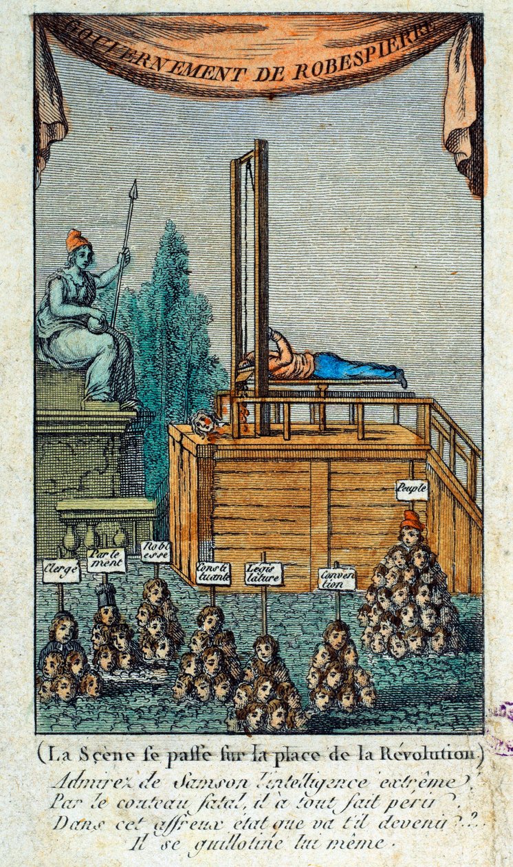 Exécution De Robespierre Face Visible Maximilien Robespierre, French