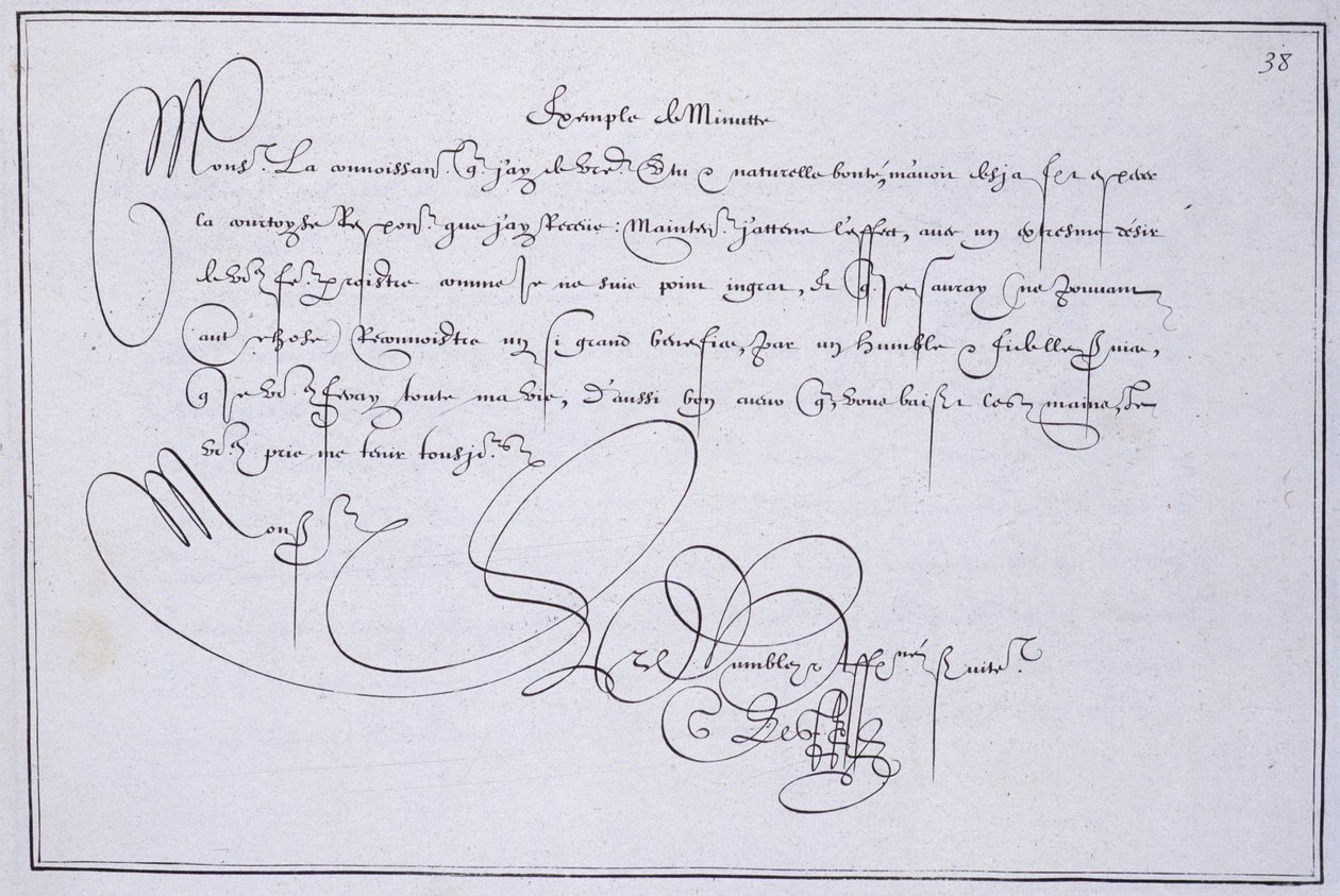 French calligraphy: Technography, 