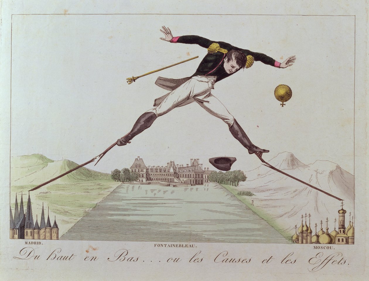 From High to Low... or the Causes and the Effects, caricature of Napoleon