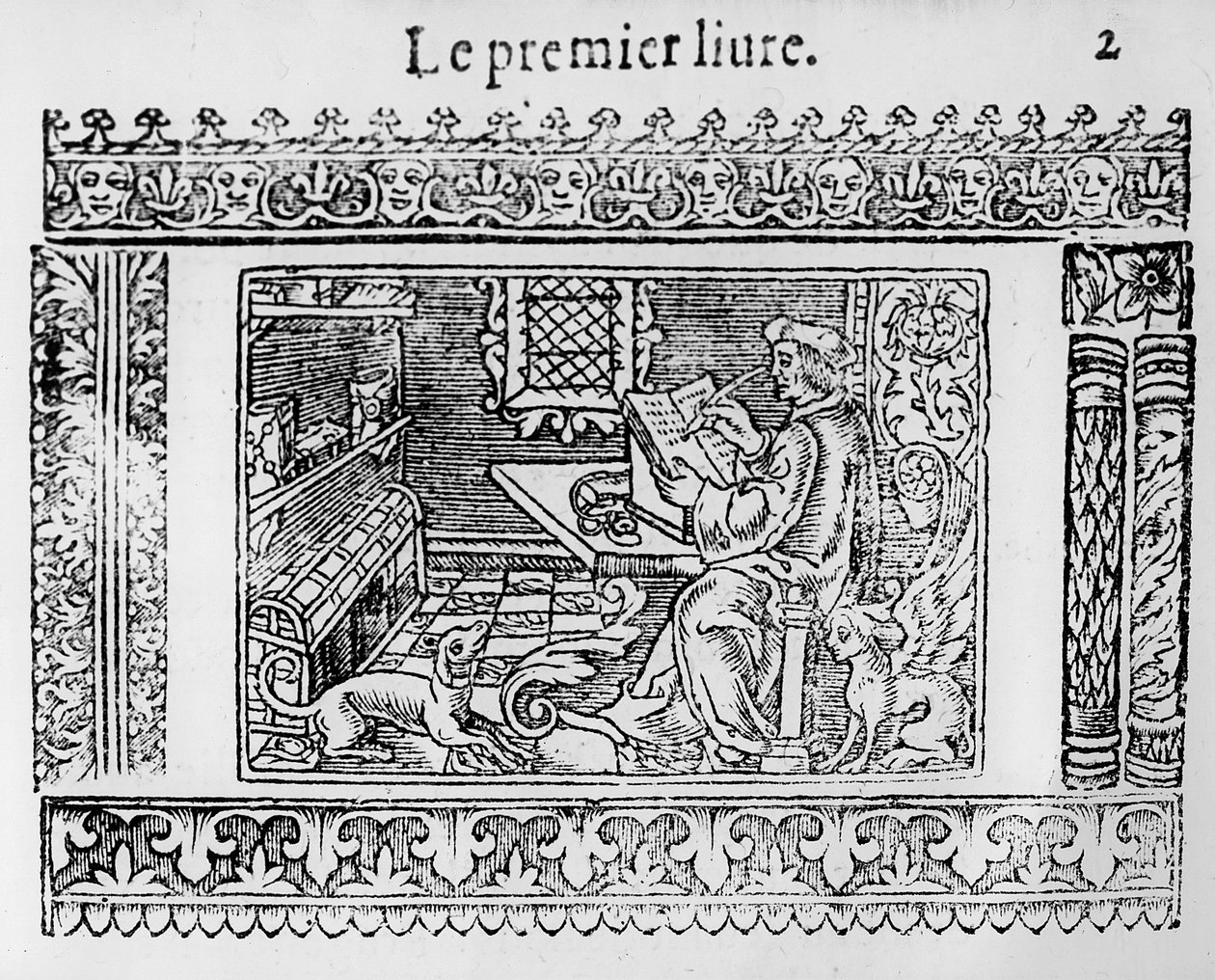 Frontispiece to the first book of Utopia by Thomas More by French School