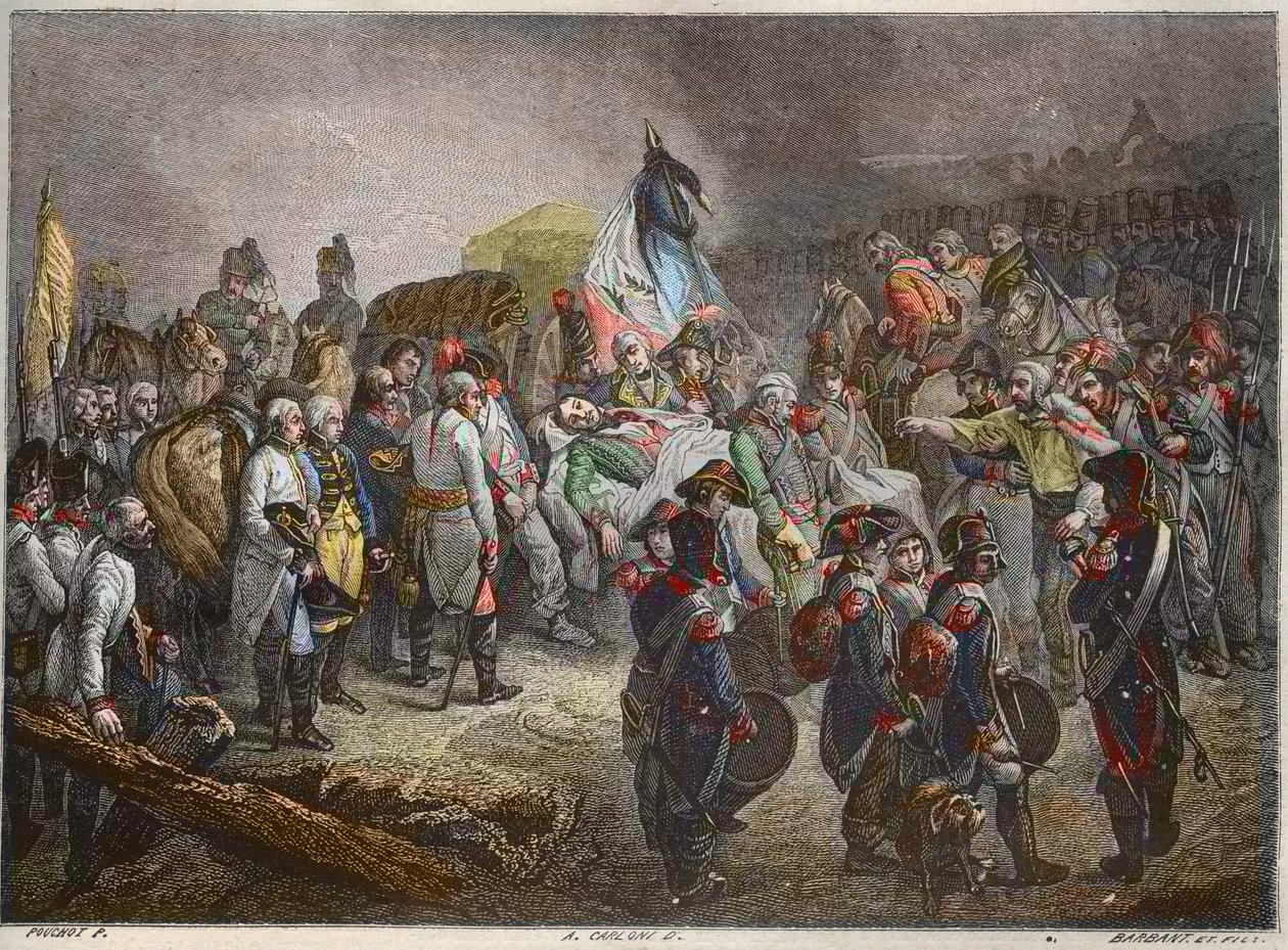 Funeral of General Marceau, September 1796 - New National Encyclopedia by Maurice La Charest - 1870 by French School