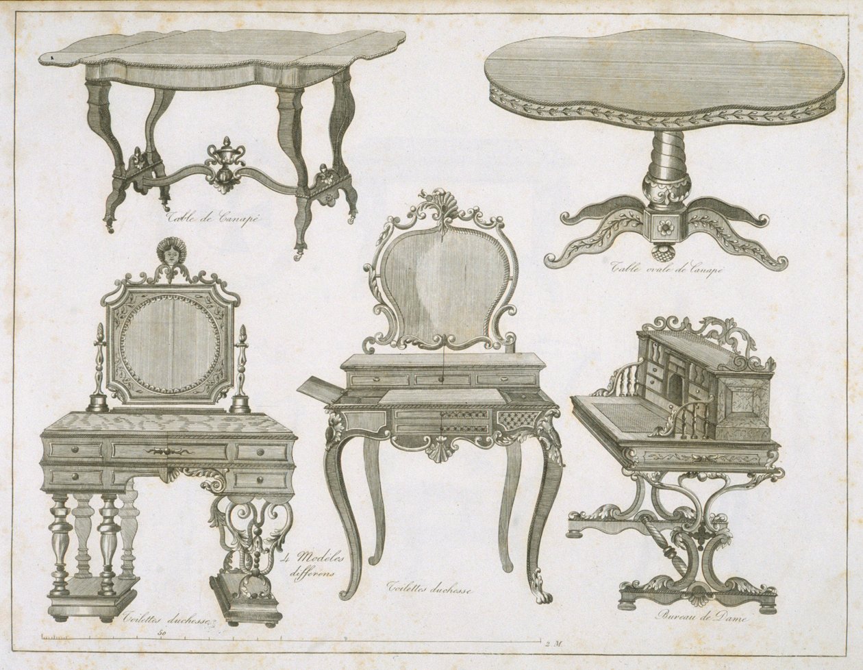 Furniture Designs by Lefevre-Chauveaux by French School