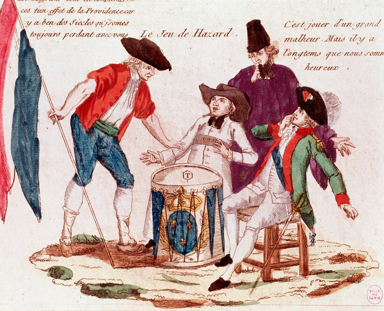 Game of chance played by the Three Estates (clergy, commoners, and nobility) by French School