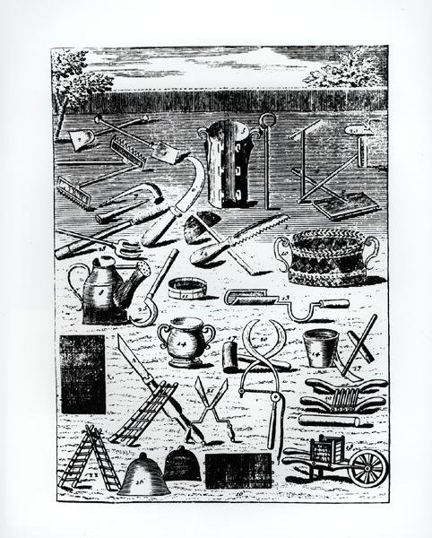Garden implements, from 