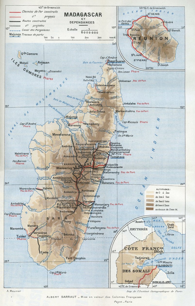 Geographic Map of the Colony of Madagascar and Its Dependencies, in 